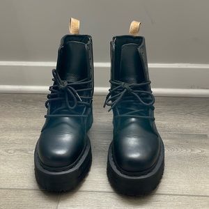 Dr Martens Jadon Chunky Boots in Vegan Black